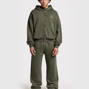 Eurabel Raw Edge Zip-Up Hoodie – Casual Streetwear Essential