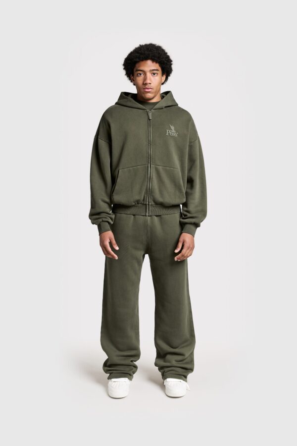 Eurabel Raw Edge Zip-Up Hoodie – Casual Streetwear Essential