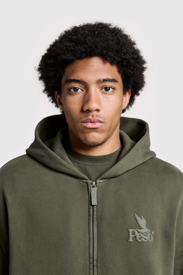 Eurabel Raw Edge Zip-Up Hoodie – Casual Streetwear Essential - Image 6