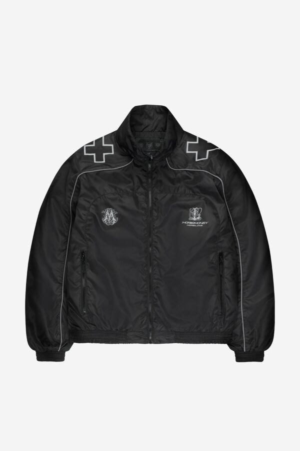 Eurabel Black Plus Size Track Jacket – Lightweight Zip-Up Outerwear