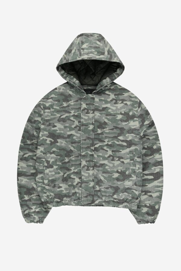 Eurabel Green Camo Ripstop Jacket – Durable Outdoor Outerwear